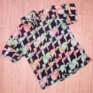 rum reggae tropical cotton shirt Hawaiian shirt with tie dye sting ray design LG